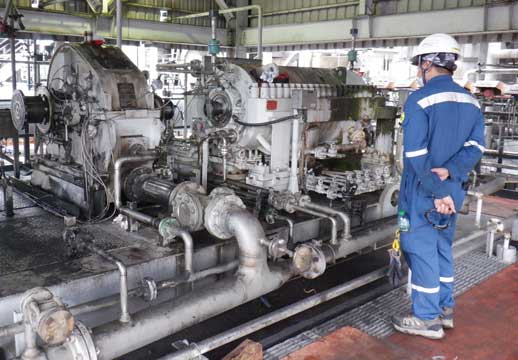 Thai Lube Base, 2022, On-Site service for Minor Overhaul of 400L-K-401 Refrigeration Compressor + Gear Box. 3-14 Oct.